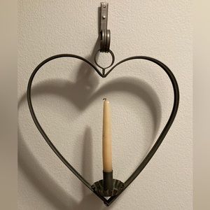 Galvanized, primitive, metal decor, candle holder.